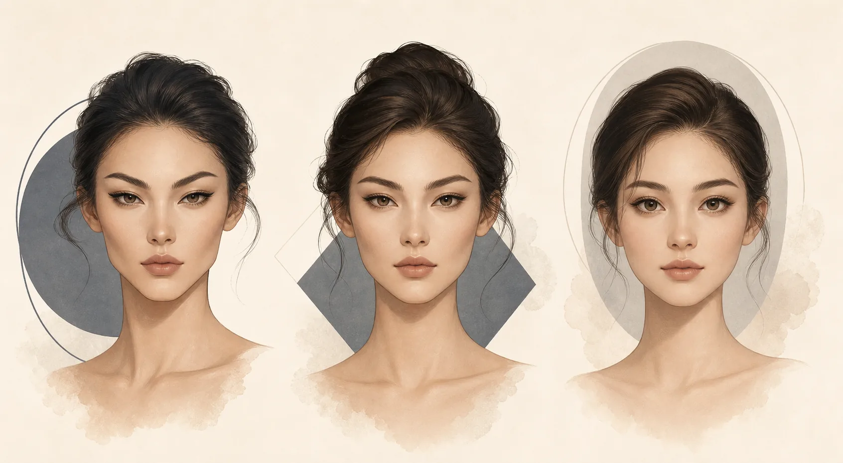 Editorial comparison illustration showing cat face type beside fox and deer face impressions