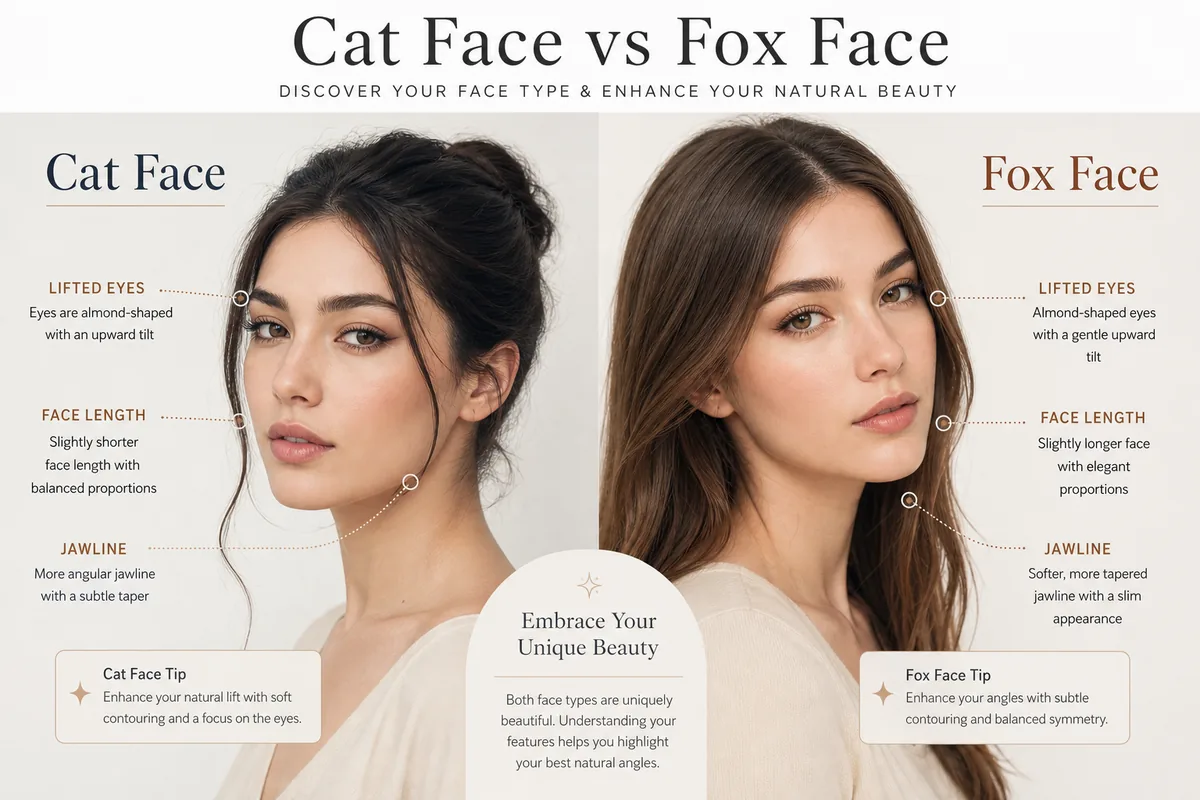 Comparison image showing lifted eye and sharper facial line clues for animal look alike analysis